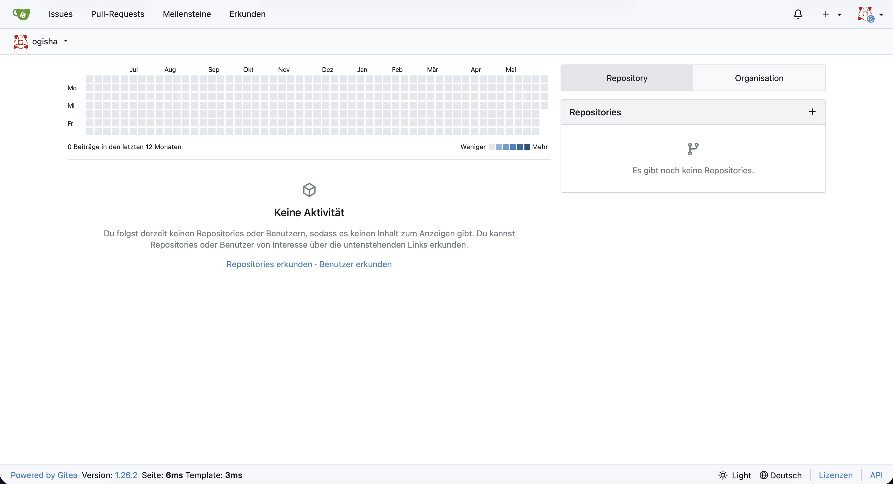 Gitea Dashboard