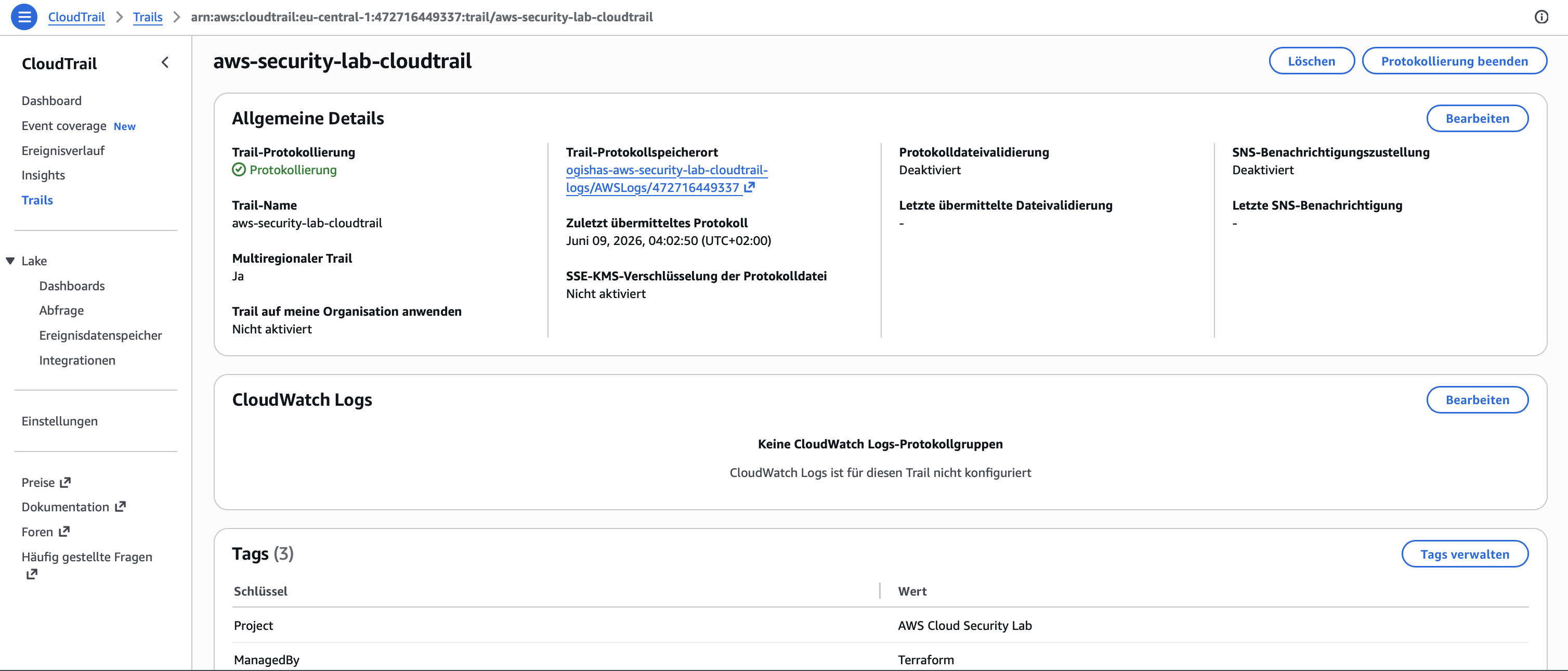 CloudTrail Dashboard
