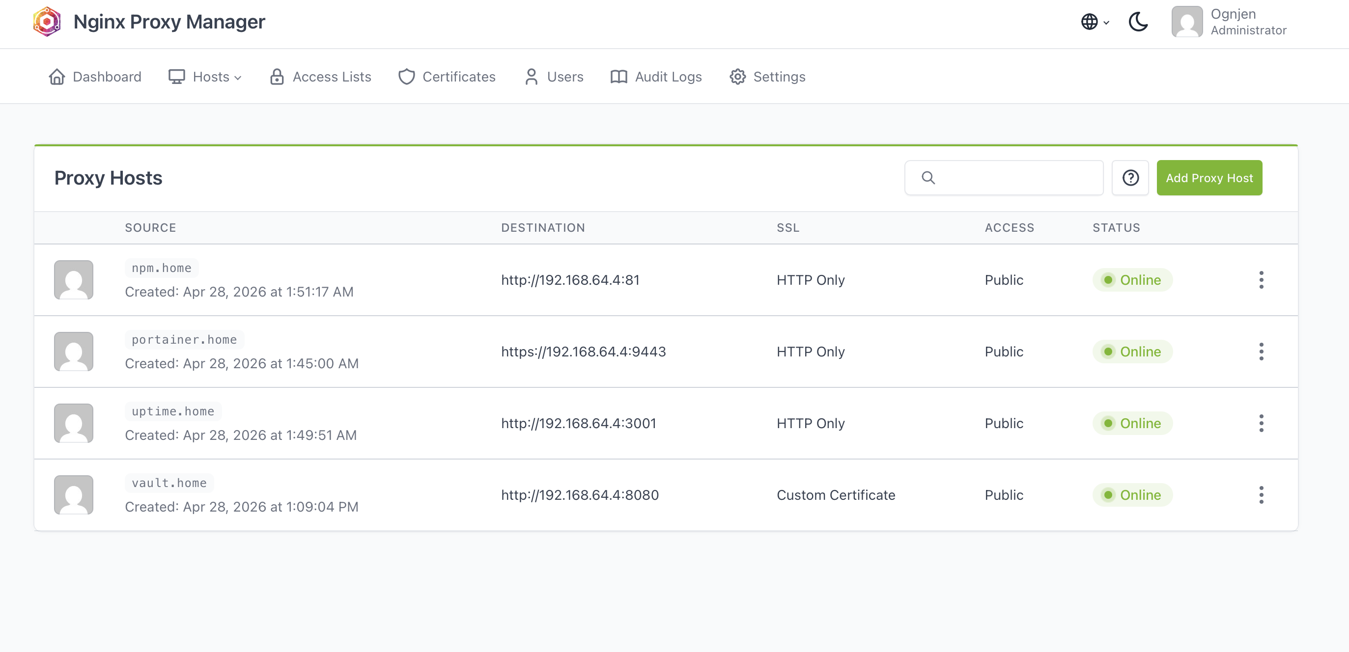Nginx Proxy Manager